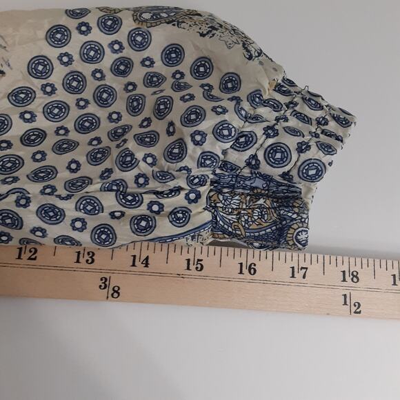 Vintage 80s 100% Silk Bomber Jacket Shoulder Pads Blue Windbreaker Women L Retro - Picture 12 of 12